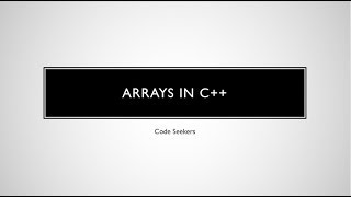 Arrays in C++ in Urdu | Introduction of Playlist
