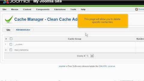 How to manage the cache in Joomla - Joomla Tutorials