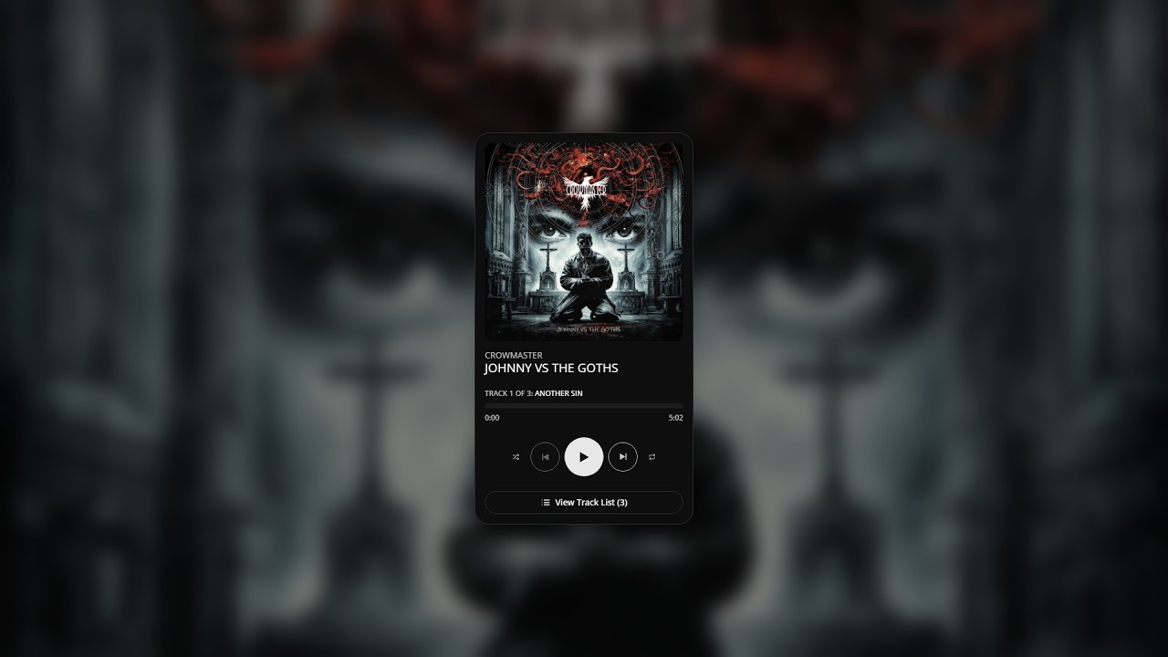 Crowmaster - Johnny vs the Goths EP Full Play #gothicrock #gothicmetal #crowmaster