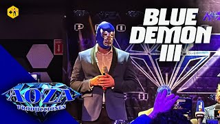 Blue Demon Jr. presenta oficialmente a Blue Demon III en Aoza Producciones image