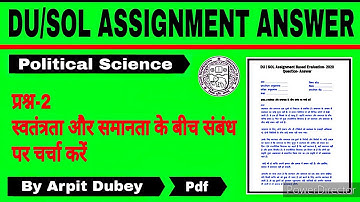 DU/SOL Assignment | Political Science Assignment Q -2 | B.A 1st Semester ka Assignment Kaise Banaye