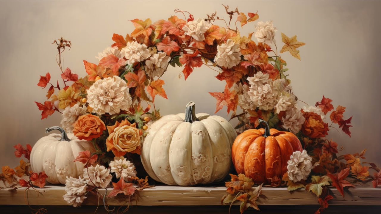 Fall wreaths | autumn art screensaver | Samsung Frame TV | Smart TV art | Thanksgiving table decor