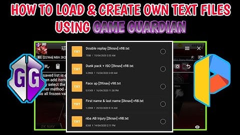 How to search, load, and create your own text files in NBA 2K20 Android / IOS