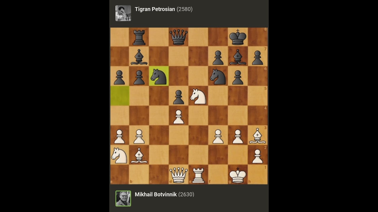 Mikhail Botvinnik vs Tigran Petrosian || Chess Spartakiada URS • Moscow - Russia (1964)