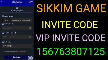 Sikkim game invite code | Sikkim App Invite code | Sikkim game invitation code | Sikkim invite code