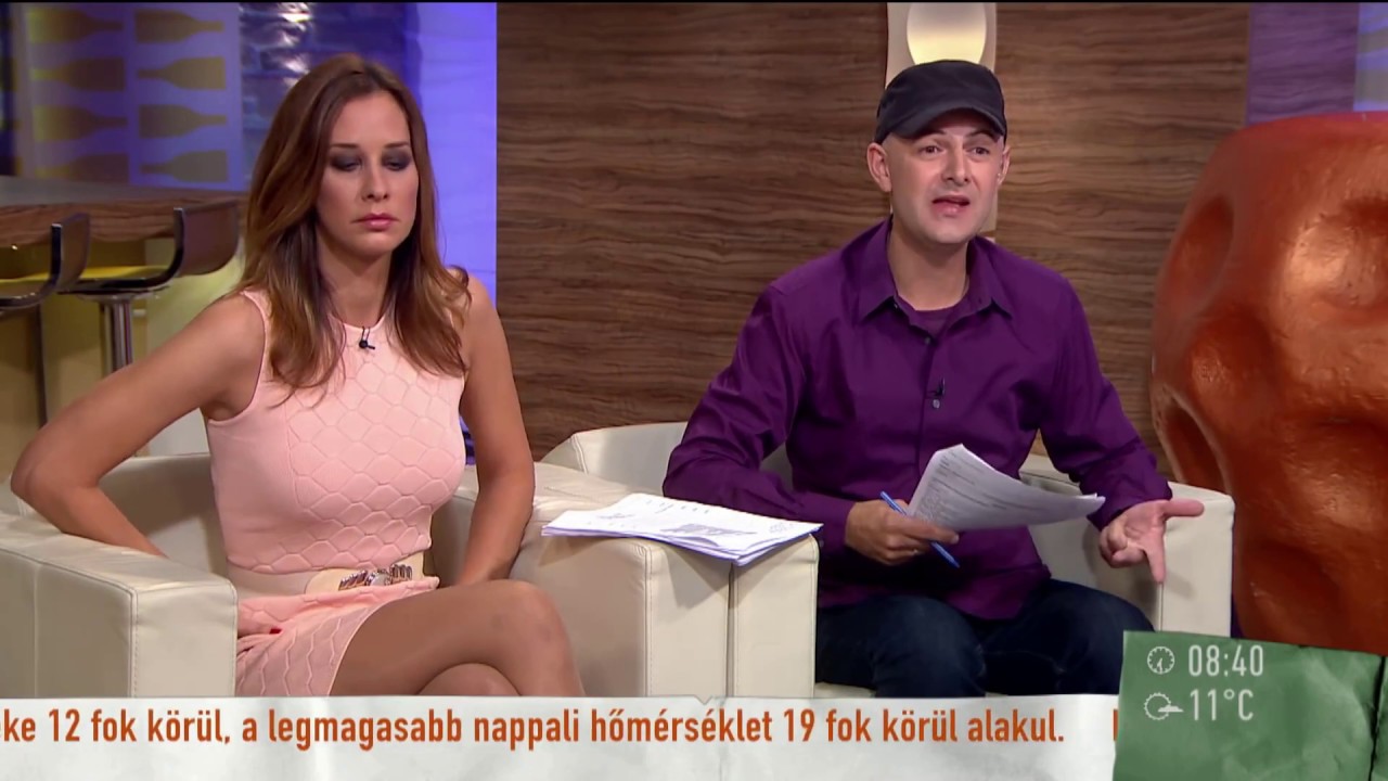 Demcsák Zsuzsa sexy legs, tan pantyhose & high heels