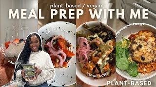 meal prep with me episode 6 | plantbased/vegan | grocery haul | focused on plant protein