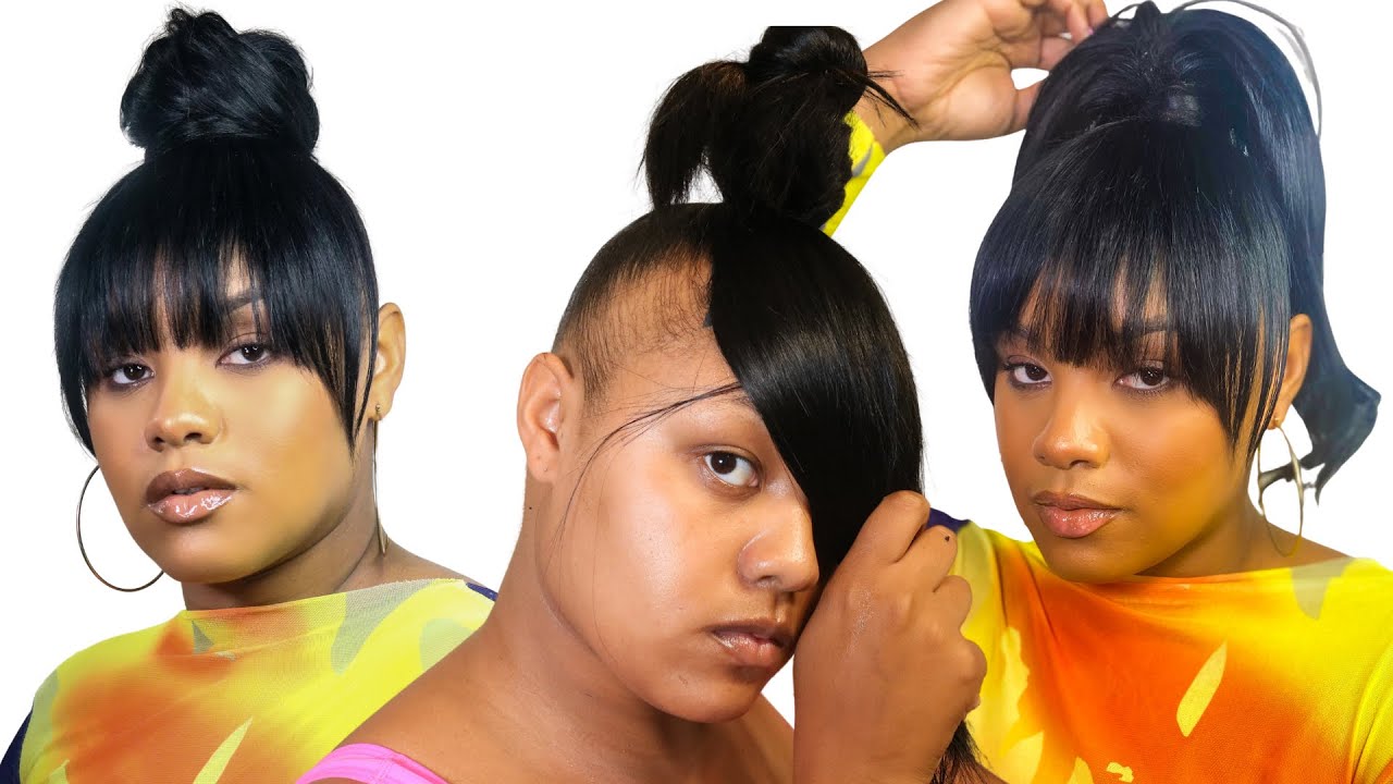 NO EDGES NO PROBLEM❗️HOW TO BANGS & GENIE PONYTAIL + THANKS FOR 30K! -  YouTube