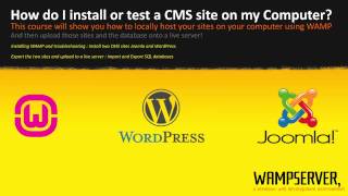 Using Wamp server to locally host your CMS site Wordpress and Joomla