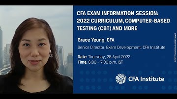 CFA Exam Information Session 2022 curriculum | Computer-based testing CBT and more