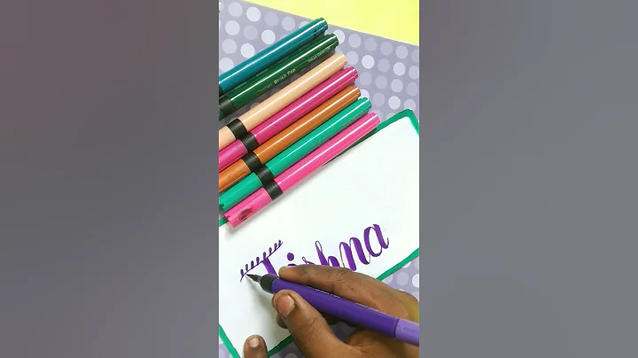 comment your name brush pen calligraphy writing|#brushpen #comment #art #shorts