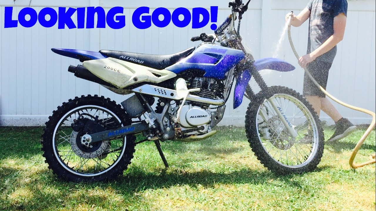 CLEANING UP THE DIRT BIKE! YouTube