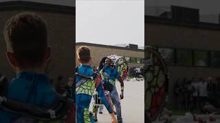 Drumline does a rain dance. Makes it rain #MusicCity2026 #MCDC #drumcorps #drums #band #marchingband