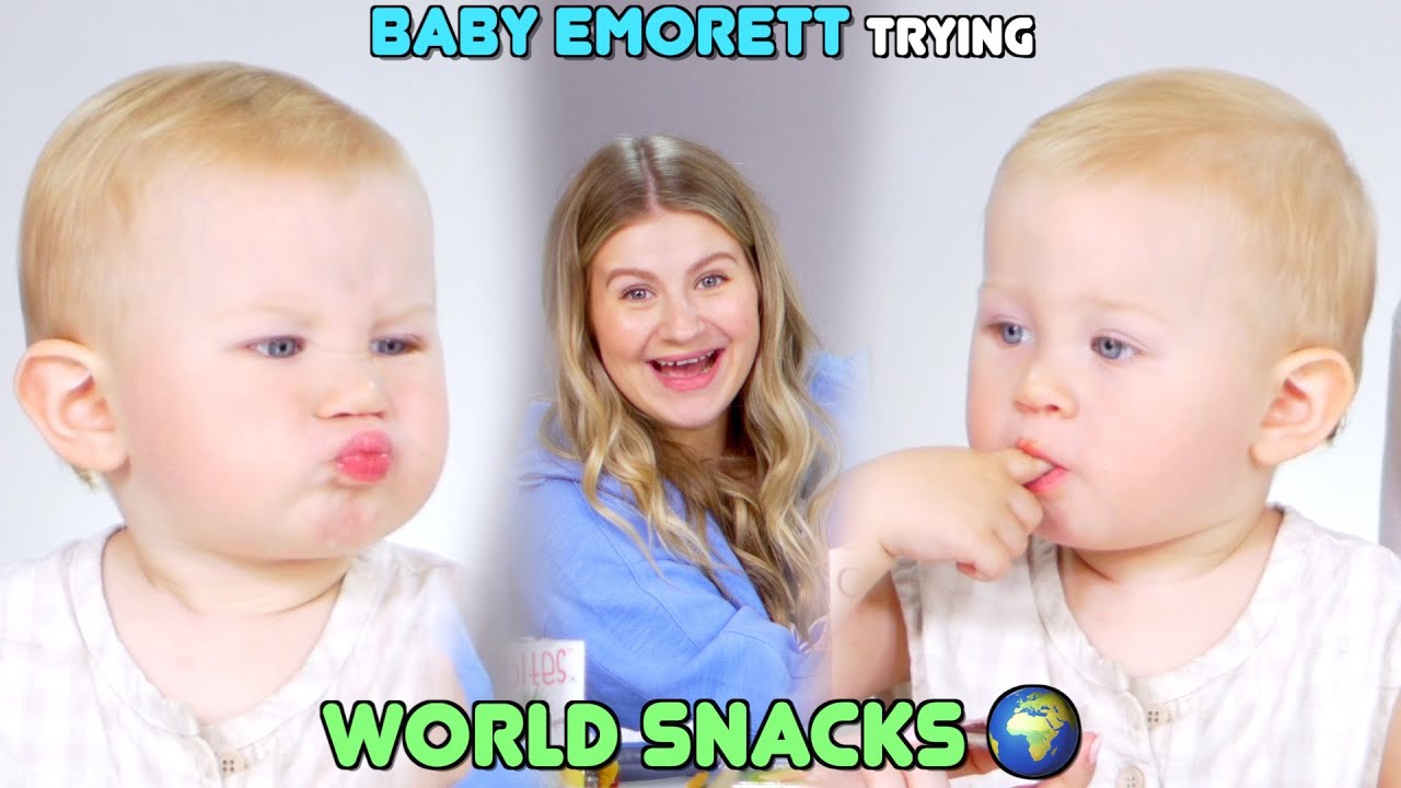 Baby Emorett Tasting World Snacks!