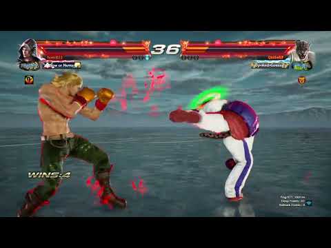Raijin Steve VS 1 and done Fujin Armor King, Laggy Fujin Kazuya PS4 Version 5 Tekken 7 202211200151