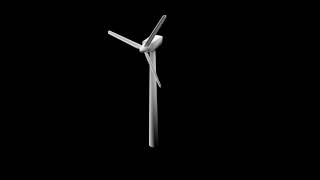 3d model windmill with animation
