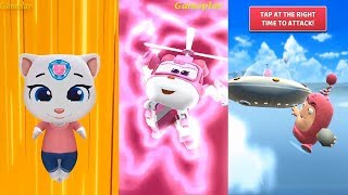 Talking Tom Hero Dash VS Super Wings : Jett Run VS Oddbods Turbo Run Android Gameplay