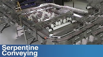 Pill Bottles on a Serpentine Accumulation Conveyor System