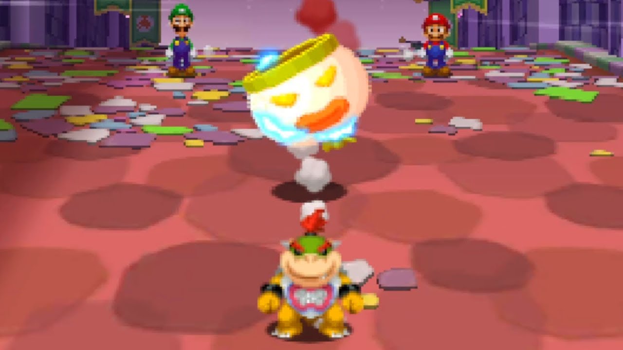 Mario & Luigi Dream Team Bros - 100% Walkthrough Part 112 Gameplay - Secret Bowser Jr. Boss Fight