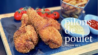 PILONS DE POULET CROUSTILLANTS FAÇON KFC AVEC UN INGRÉDIENT SECRET RECETTE FAST- FOOD POUR DÉBUTANTS