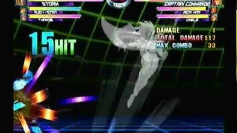 MvC2: Storm 100% Combo (1 Meter)