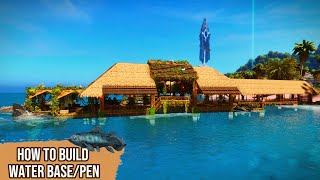 Ark Beach Water Base/pen 🦈 | Build Tutorial | ARK survival Ascended | How to Build 
