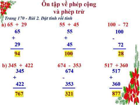 Lớp 2 toán ôn phép cộng, phép trừ