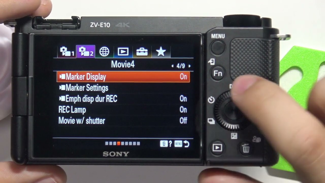 SONY ZV-E10 – How to Turn On or Off Marker Display - YouTube