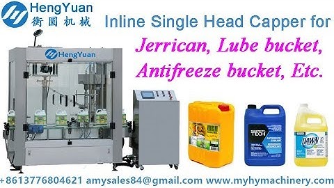 Automatic Capping Machine With Cap Sorter for Lube Oil Bucket, Antifreeze Bucket, Jerry Can Capper