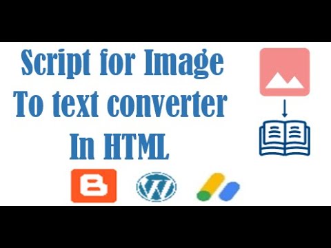 Full Script for Image to Text Converter Tool in HTML #ssgonlinetech ...