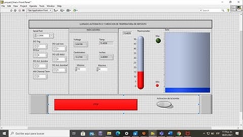 Automatizacion de llenado y  medicion de temperatura de tanque mediante Labview y Arduino