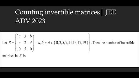 JEE ADV PYQs | Permutation and Combination(PnC) | JA 2023 #1 | PYQ series
