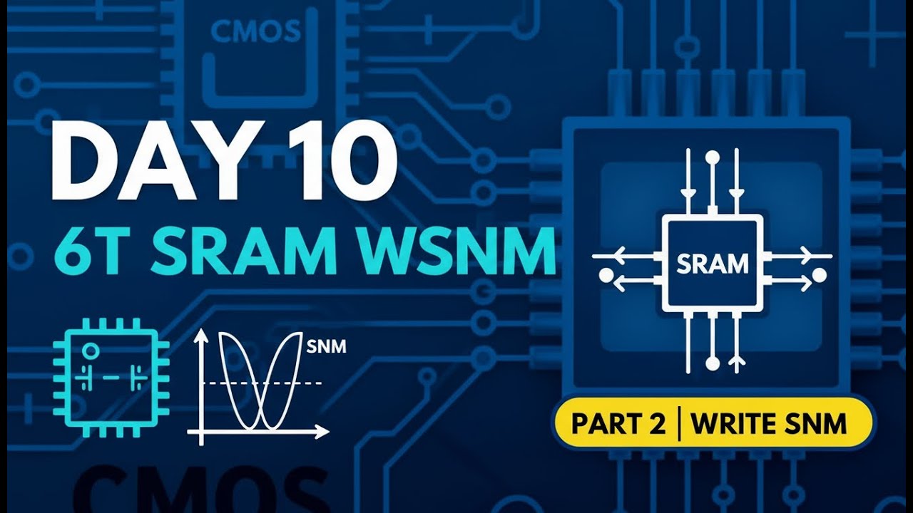 Workshop day 10 : Theory + Simulation - Part 2: 6T SRAM WSNM (Write Static Noise Margin) Simulations