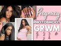 Pregnancy Photo Shoot in Quarantine (31 Weeks ) | Hair, Fake Nails + Makeup!