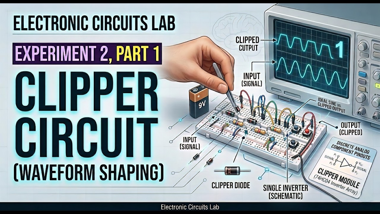 Electronic Circuits Lab Experiment 2 Part 1 (Clipper Circuit) - YouTube
