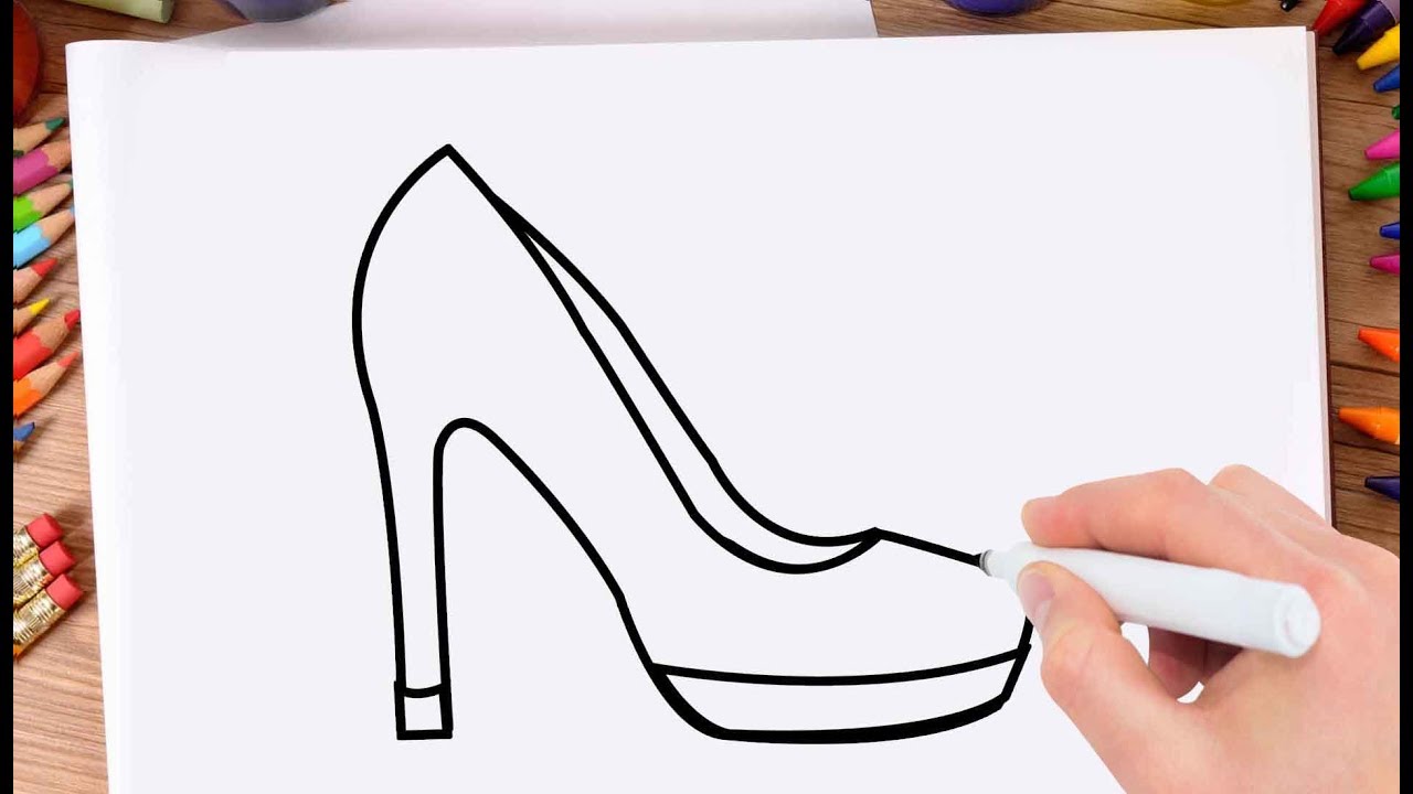 How to Draw Chappal Learn Drawing Ladies Shoes Step by