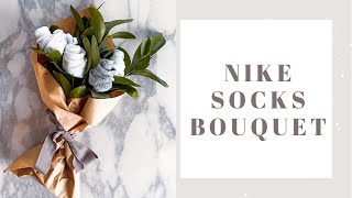 Nike socks bouquet  #calzini #mazzodifiori #rose #tutorial #diy #flowers