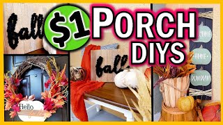 AMAZING IDEAS to DIY & Decorate your Porch | Fall-MODERN Outdoor $1 DIYS | Dollar Tree