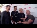 Hugh Jackman & Hugh Evans backstage with Matt Santoro at Global Citizen Festival 2015