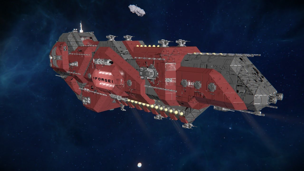 Forge-Class Battle Cruiser - Space Engineers Ship Review - YouTube