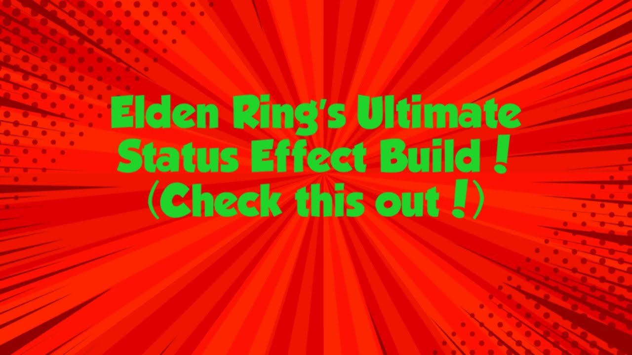 Elden Ring’s Ultimate Status Effect Build! 😯 🎉 YouTube