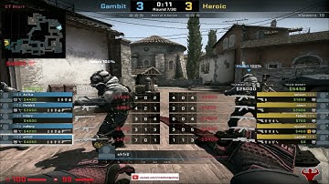 Sh1ro CSGO POV (Gambit)(32-19) vs Heroic / inferno / ESL Pro League Season 13