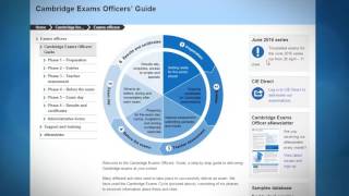 Welcome to the Cambridge Exams Officers' Guide