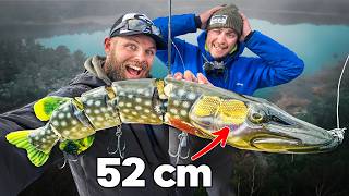 Casting (!!!) a 1000 g Swimbait until something eats it...