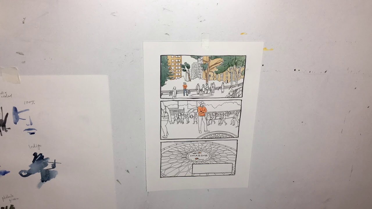 Danica Novgorodoff Illustrating Comic 3 of RICOCHET