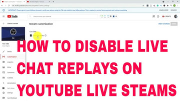 How to Disable Live Chat Replays on YouTube Live streams or LS