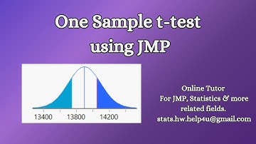 One-Sample t-Test in JMP | Tutorial by a JMP and Statistics Tutor