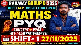 🔴 RRB Group D Maths PYQ | 27/11/2025 1st Shift | Concept + Practice Set Bengali