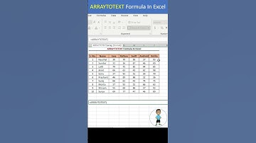 ARRAYTOTEXT Formula in Excel #excel #exceltips #exceltutorial #msexcel #microsoftexcel #developer
