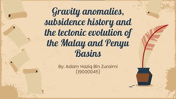 QCB3012 Basin Analysis : Basin Analysis Paper Review